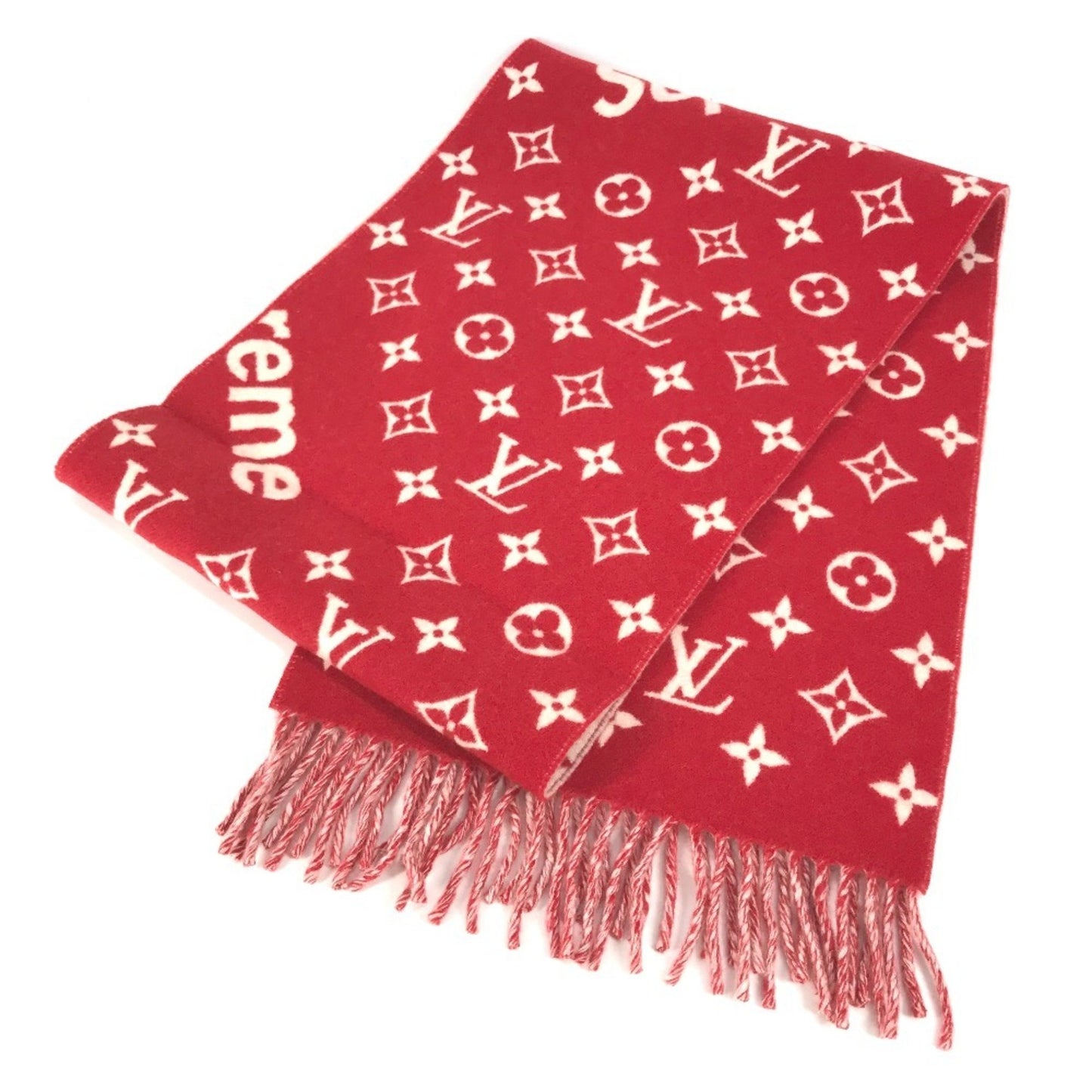 Louis Vuitton Wool Red Scarves