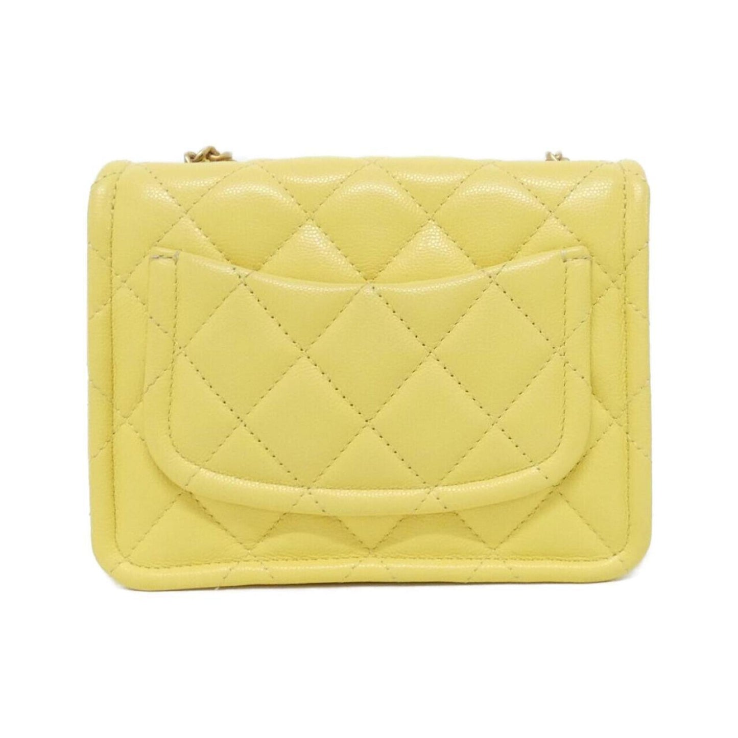 Chanel Calfskin Yellow Shoulder Bags