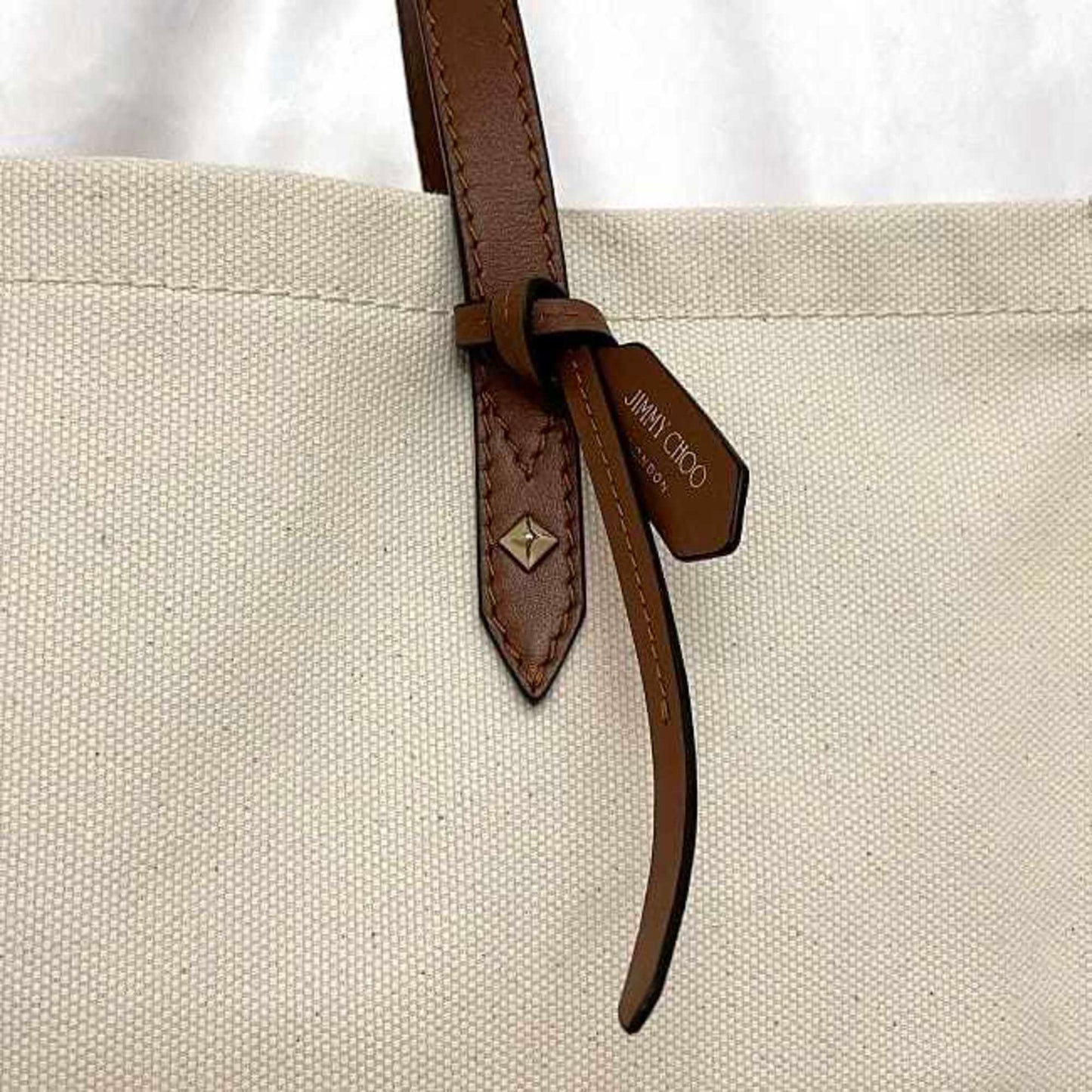 Jimmy Choo Canvas Brown Tote Bags