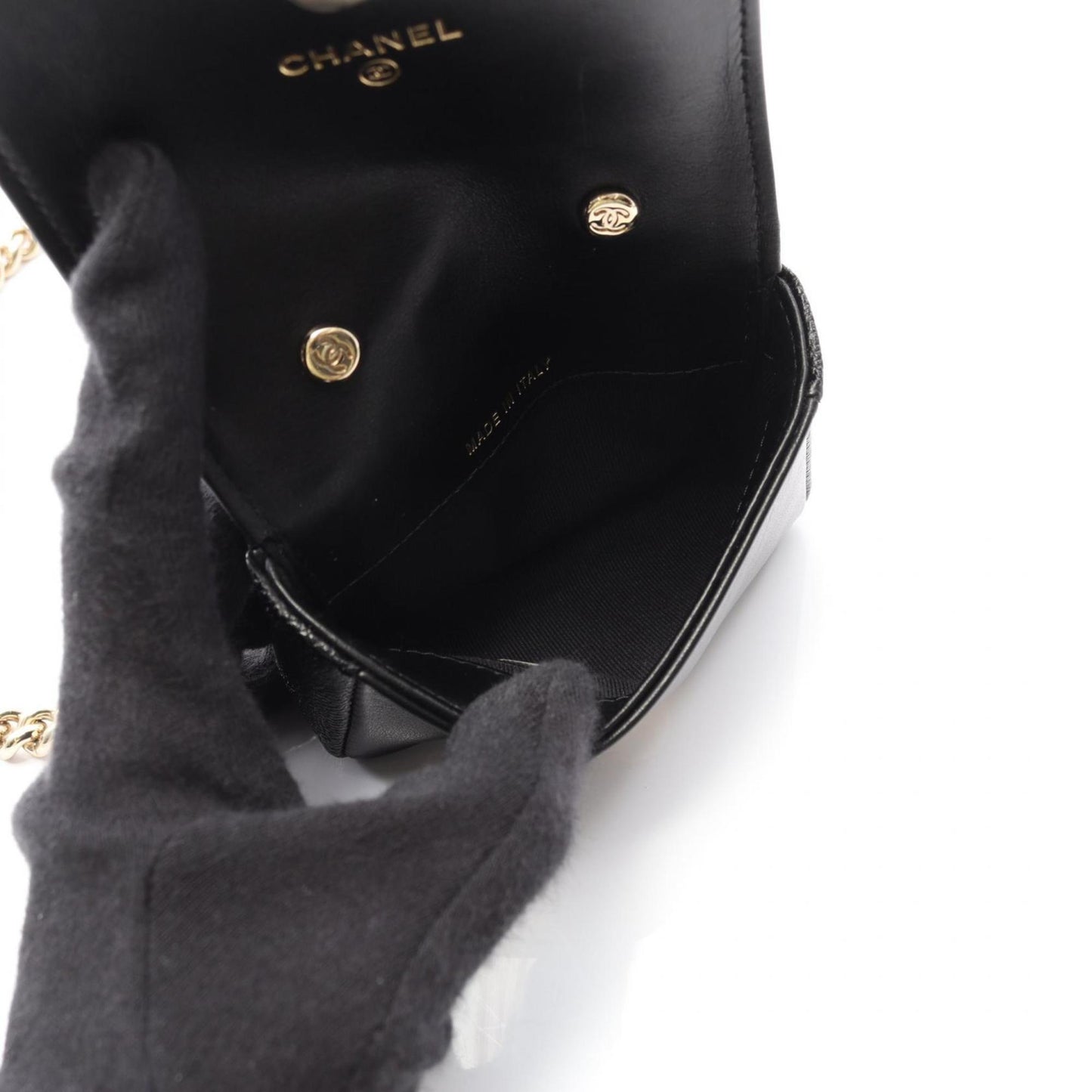 Chanel Calfskin Black Shoulder Bags