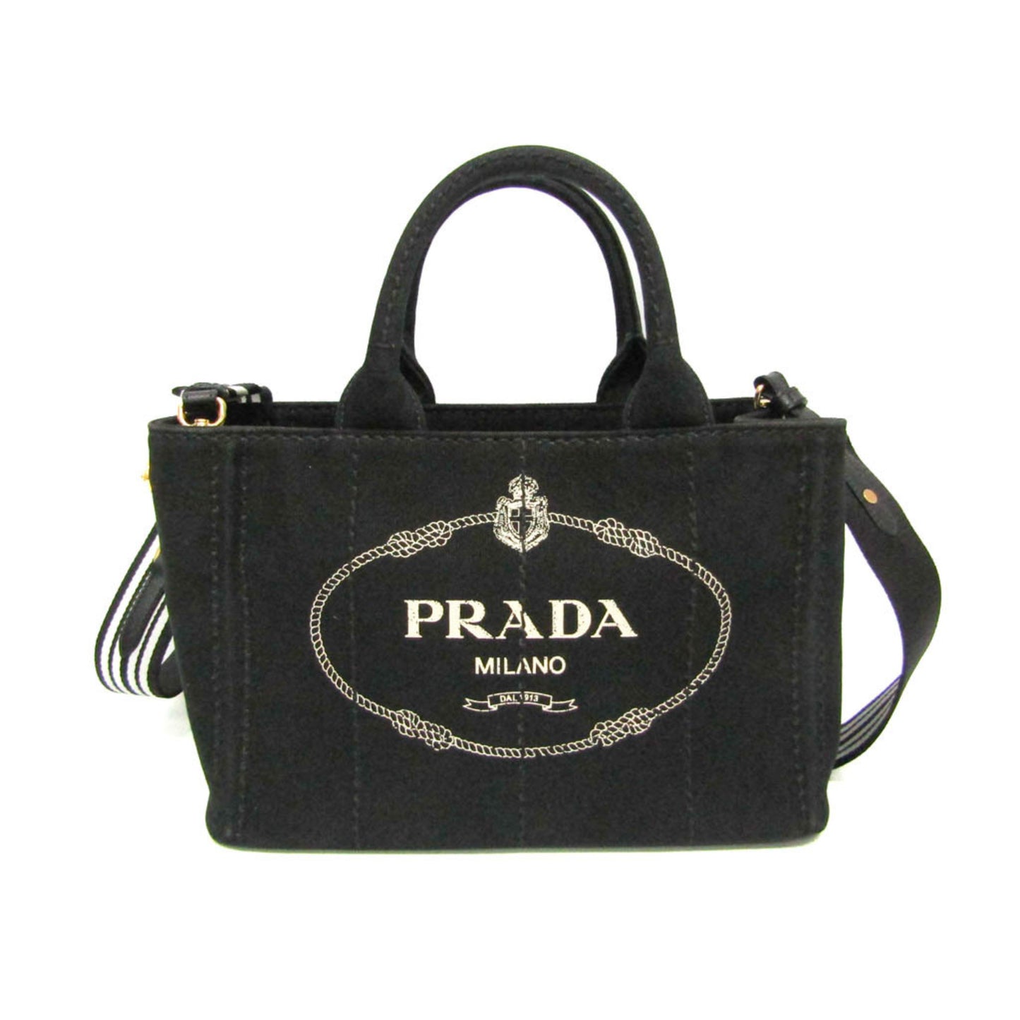 Prada Denim Black Handbags