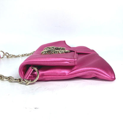 Bvlgari Satin Pink Clutch Bags