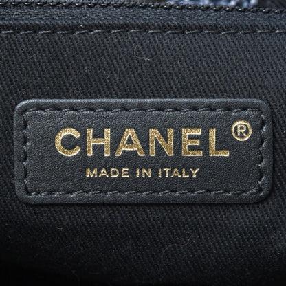 Chanel Woven Fabric Gray Tote Bags