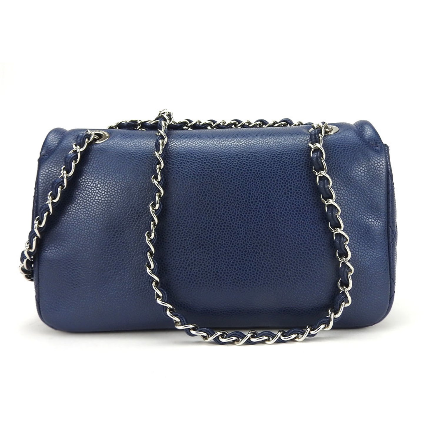 Chanel Calfskin Blue Shoulder Bags