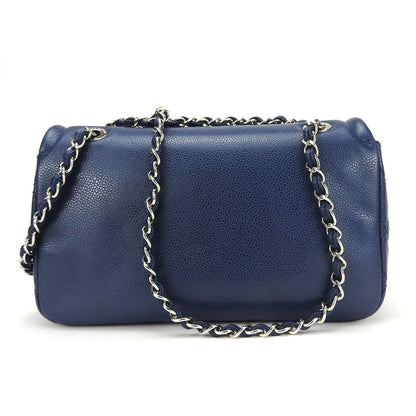 Chanel Calfskin Blue Shoulder Bags