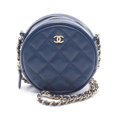 Chanel Calfskin Blue Shoulder Bags