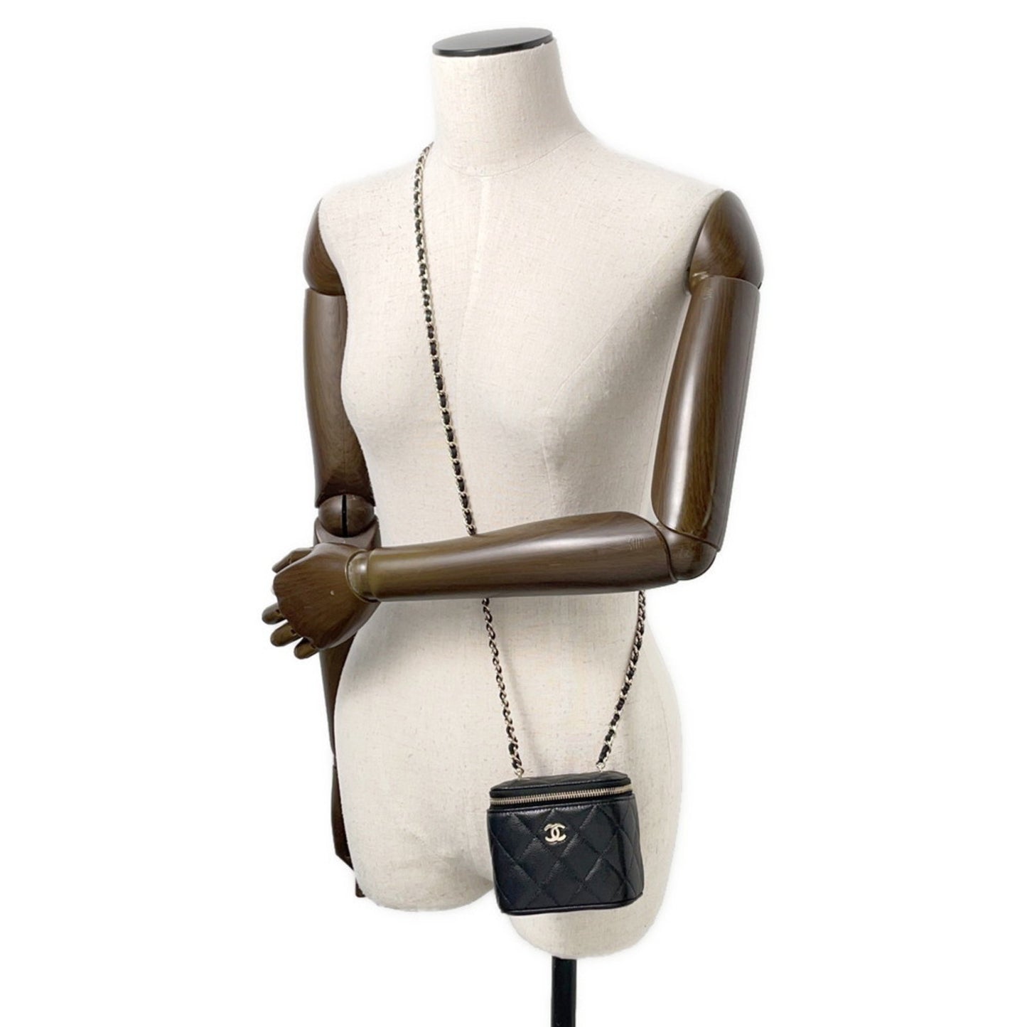 Chanel Calfskin Black Shoulder Bags