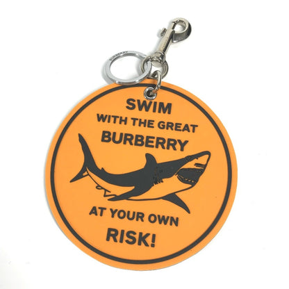 Burberry Faux Leather Black Key Rings