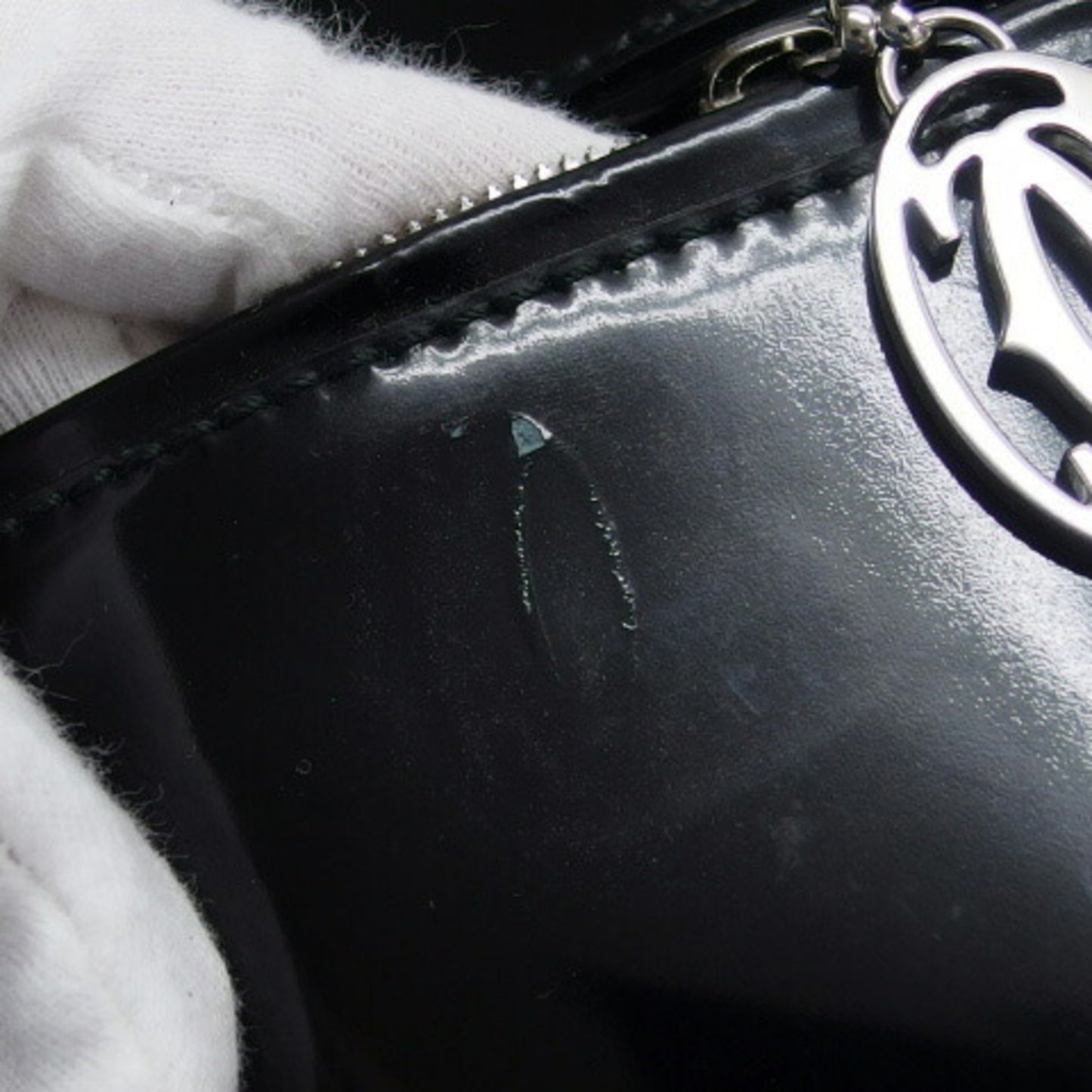 Cartier Patent Black Handbags