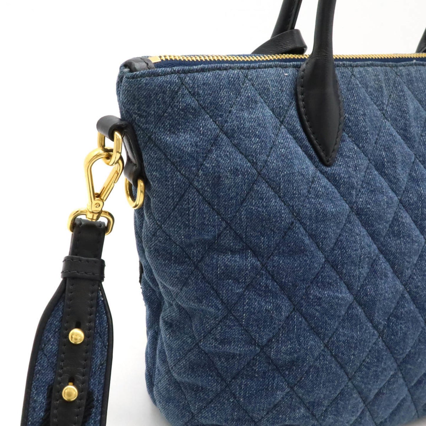 Prada Denim Black Handbags