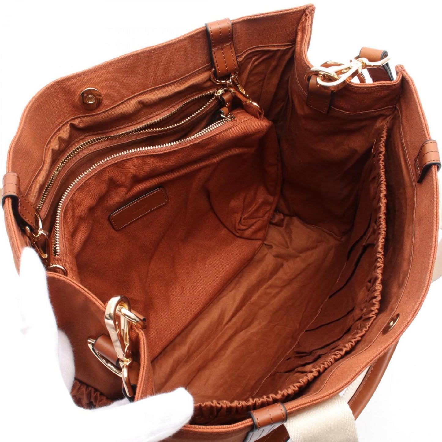 Chloé Canvas Brown Tote Bags
