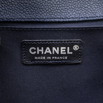 Chanel Calfskin Blue Shoulder Bags