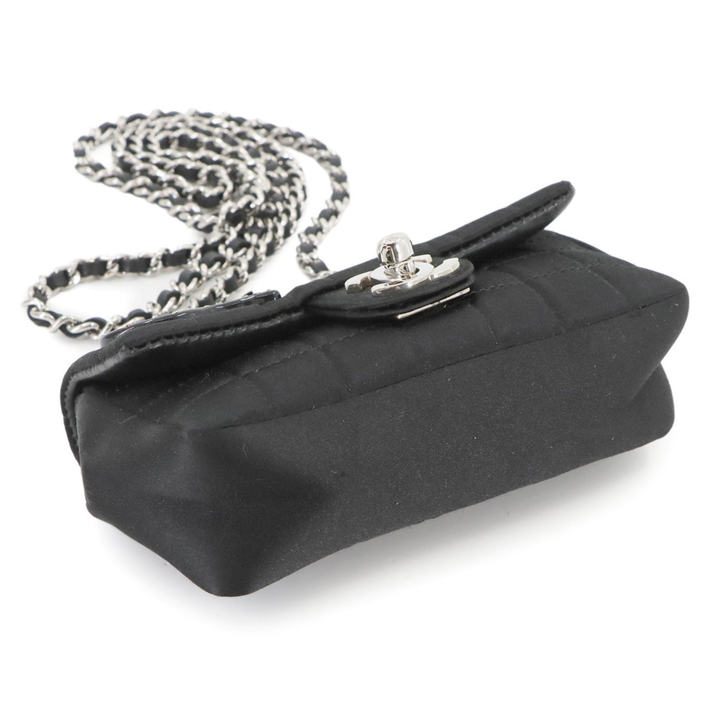 Chanel Satin Black Shoulder Bags