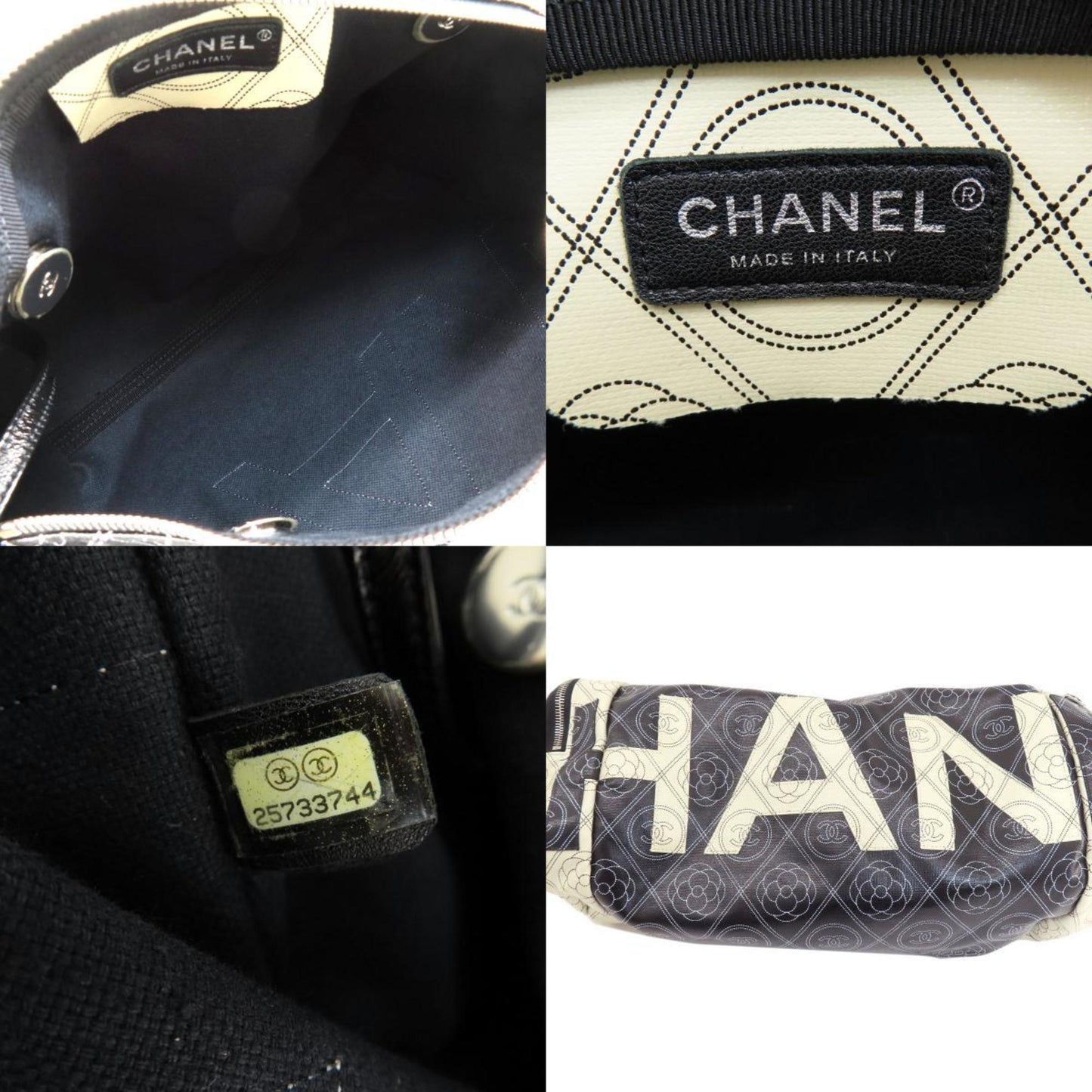Chanel Coated Canvas Black Travel Bags