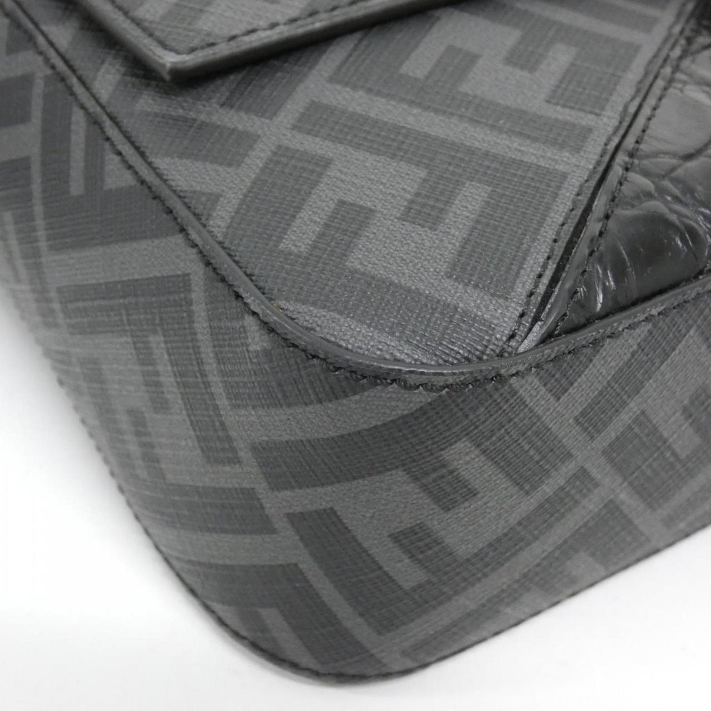 Fendi Coated Canvas Black Shoulder Bags