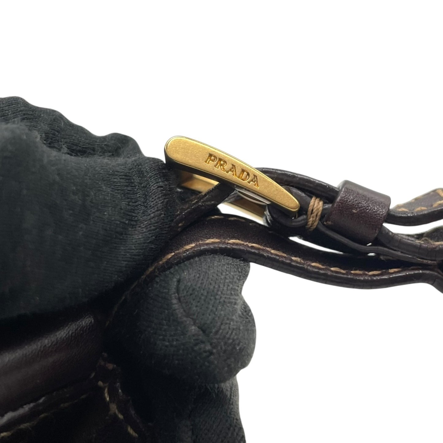 Prada Canvas Brown Shoulder Bags