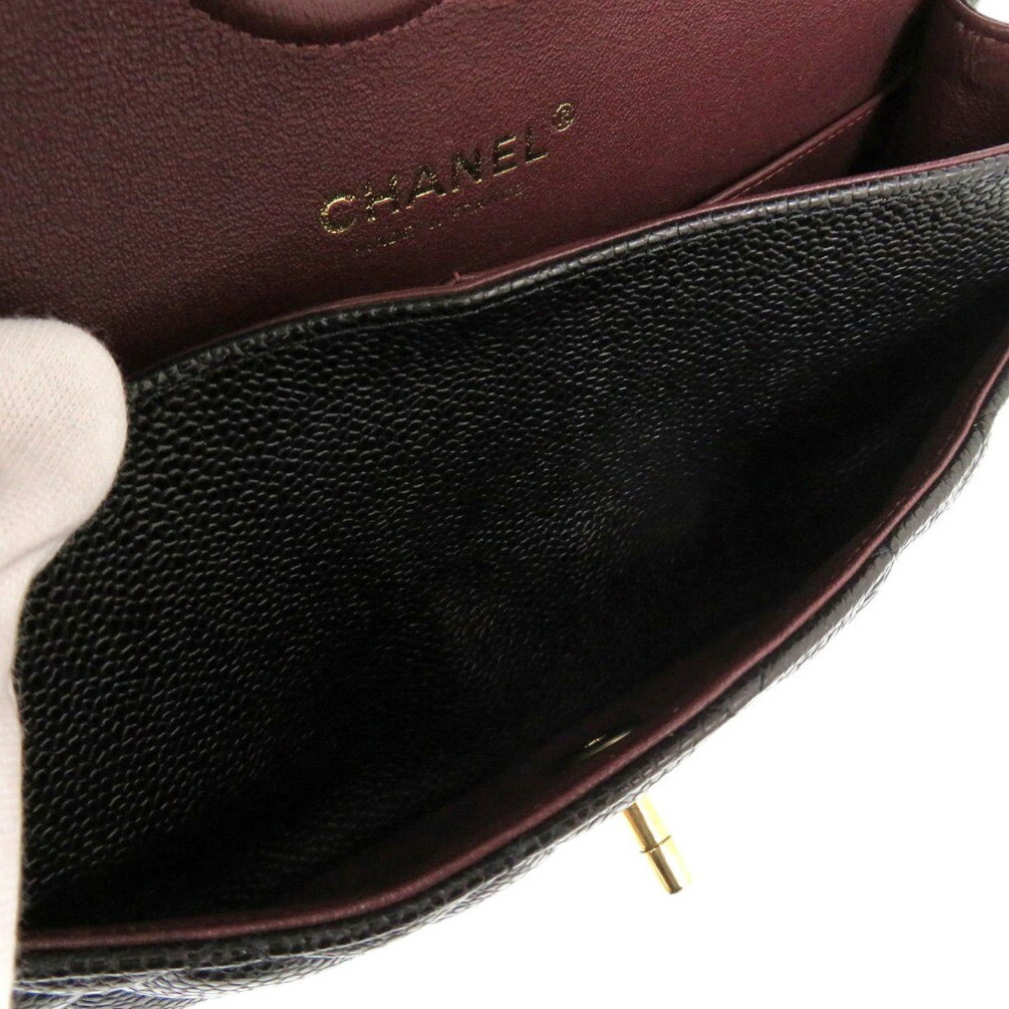 Chanel Calfskin Black Shoulder Bags