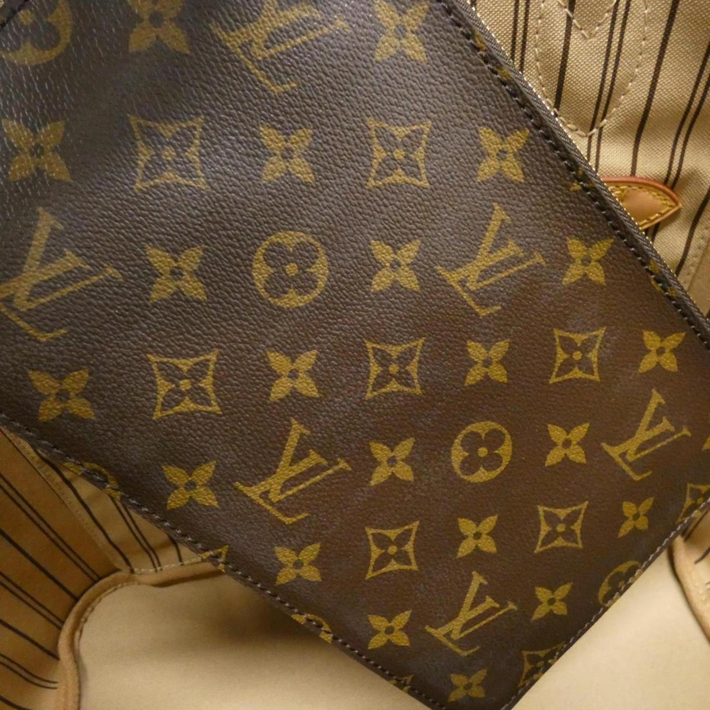 Louis Vuitton Coated Canvas Brown Handbags