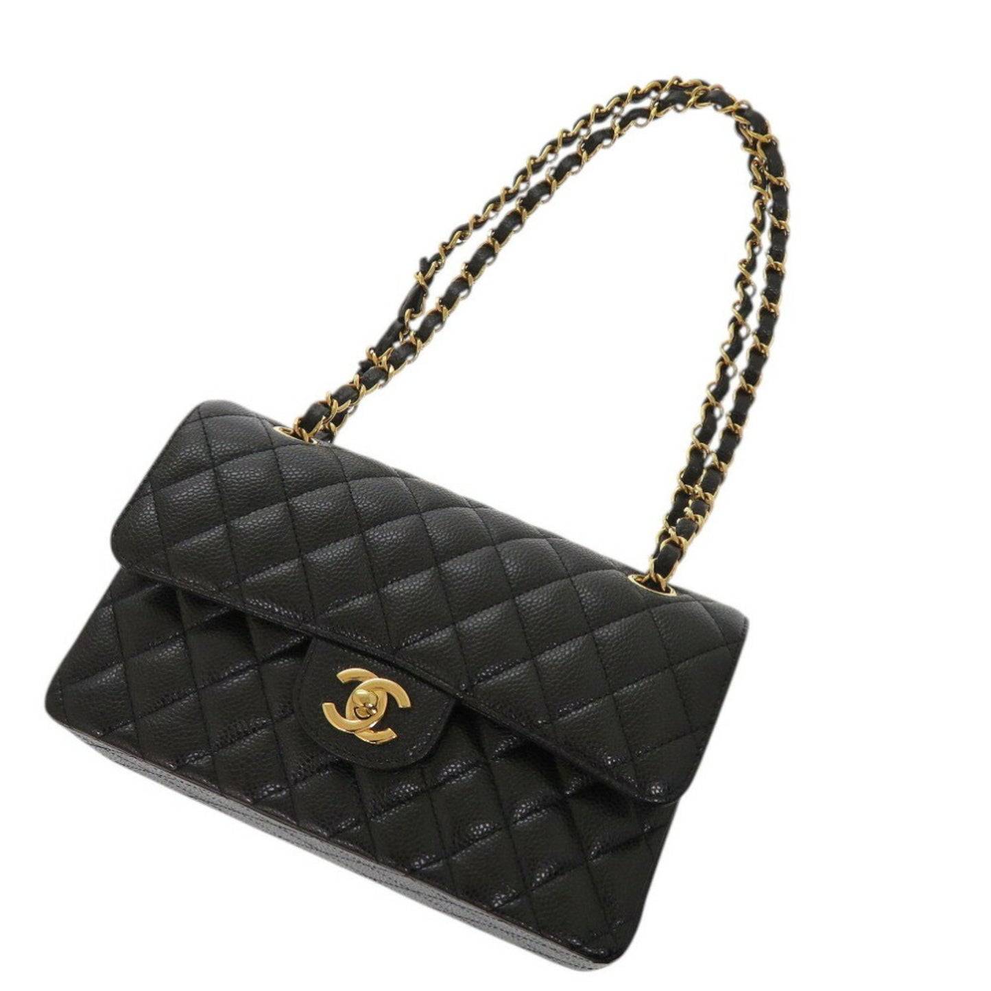 Chanel Calfskin Black Shoulder Bags