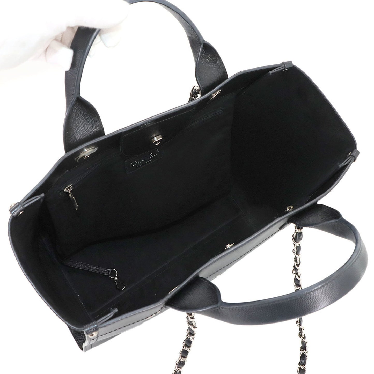 Chanel Calfskin Black Shoulder Bags