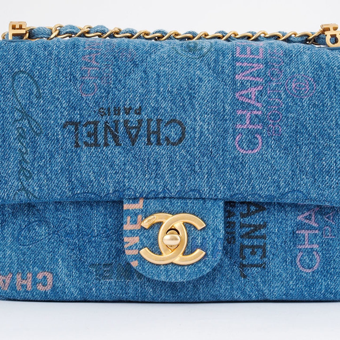 Chanel Denim Blue Shoulder Bags
