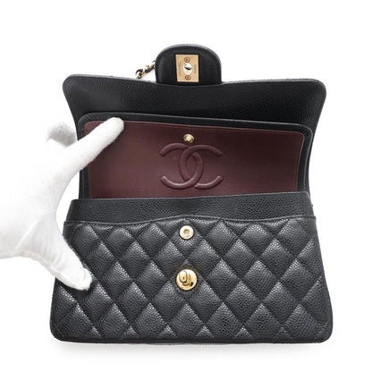 Chanel Calfskin Black Shoulder Bags