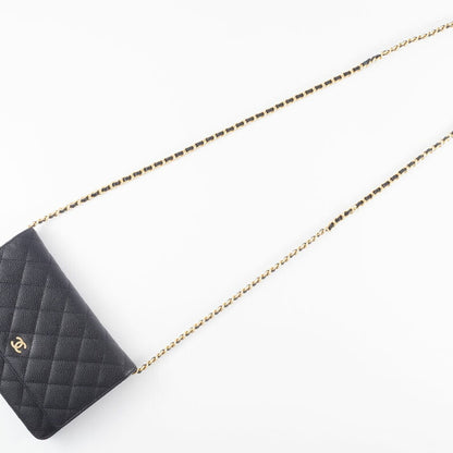 Chanel Calfskin Black Shoulder Bags