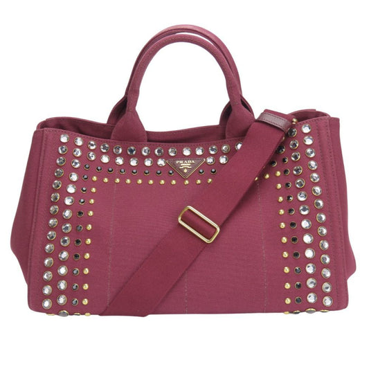 Prada Canvas Red Tote Bags