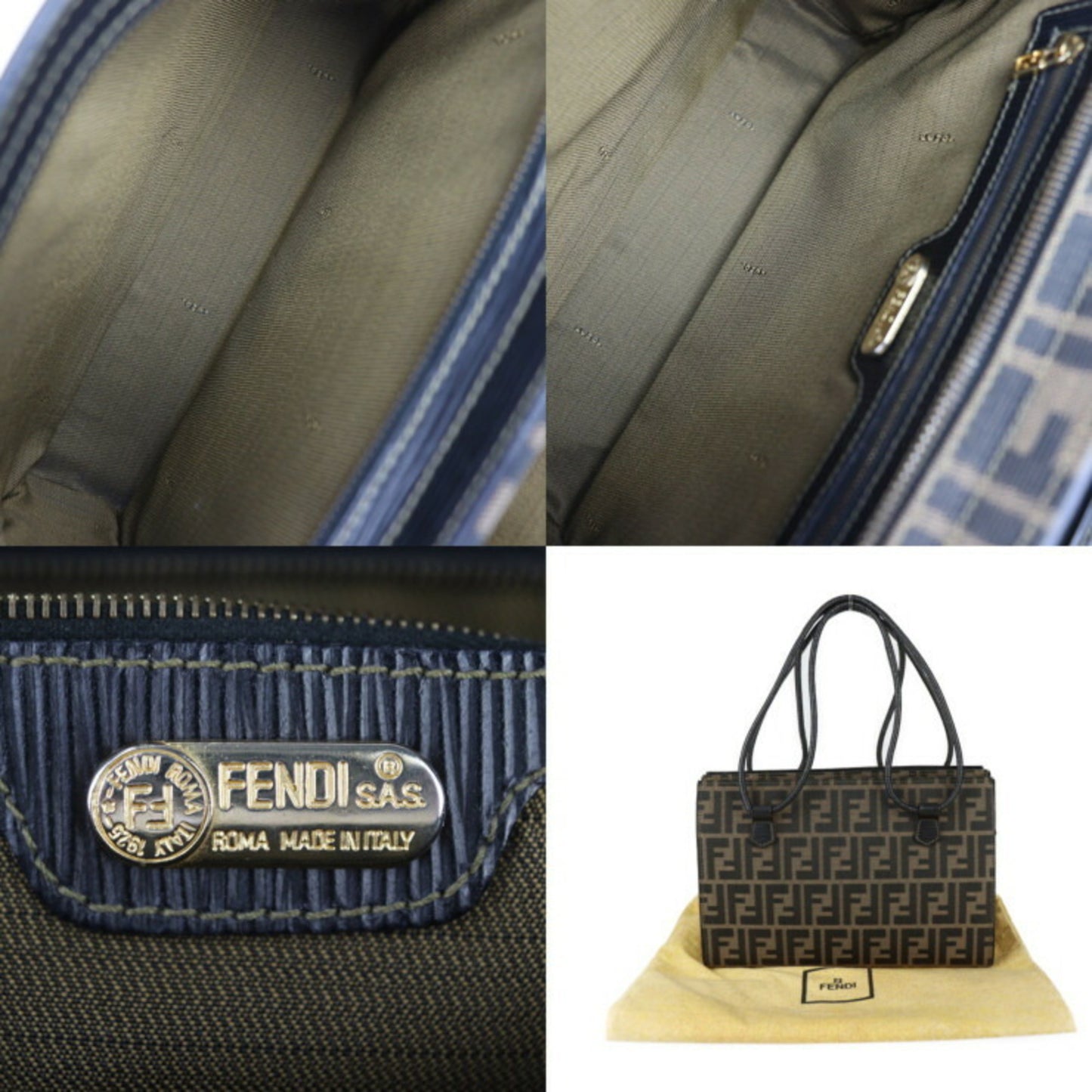 Fendi Canvas Black Handbags