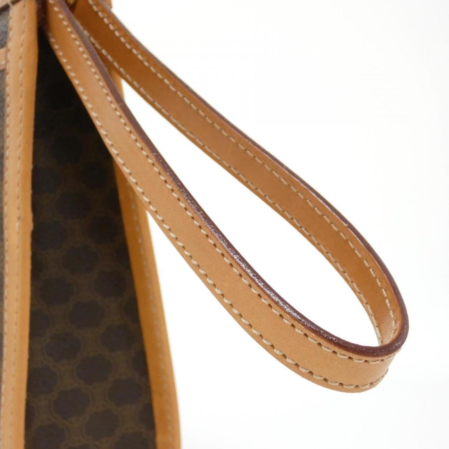 Celine Coated Canvas Brown Clutch Bags