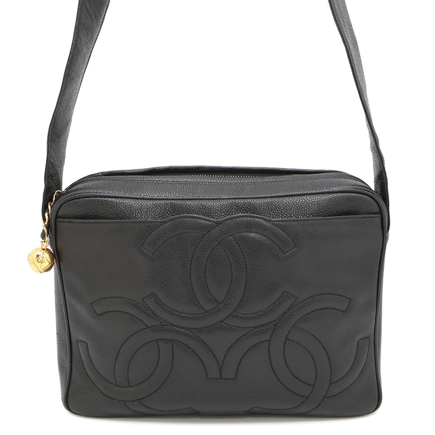 Chanel Calfskin Black Shoulder Bags