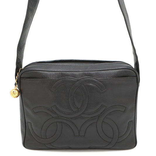 Chanel Calfskin Black Shoulder Bags