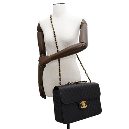 Chanel Calfskin Black Shoulder Bags