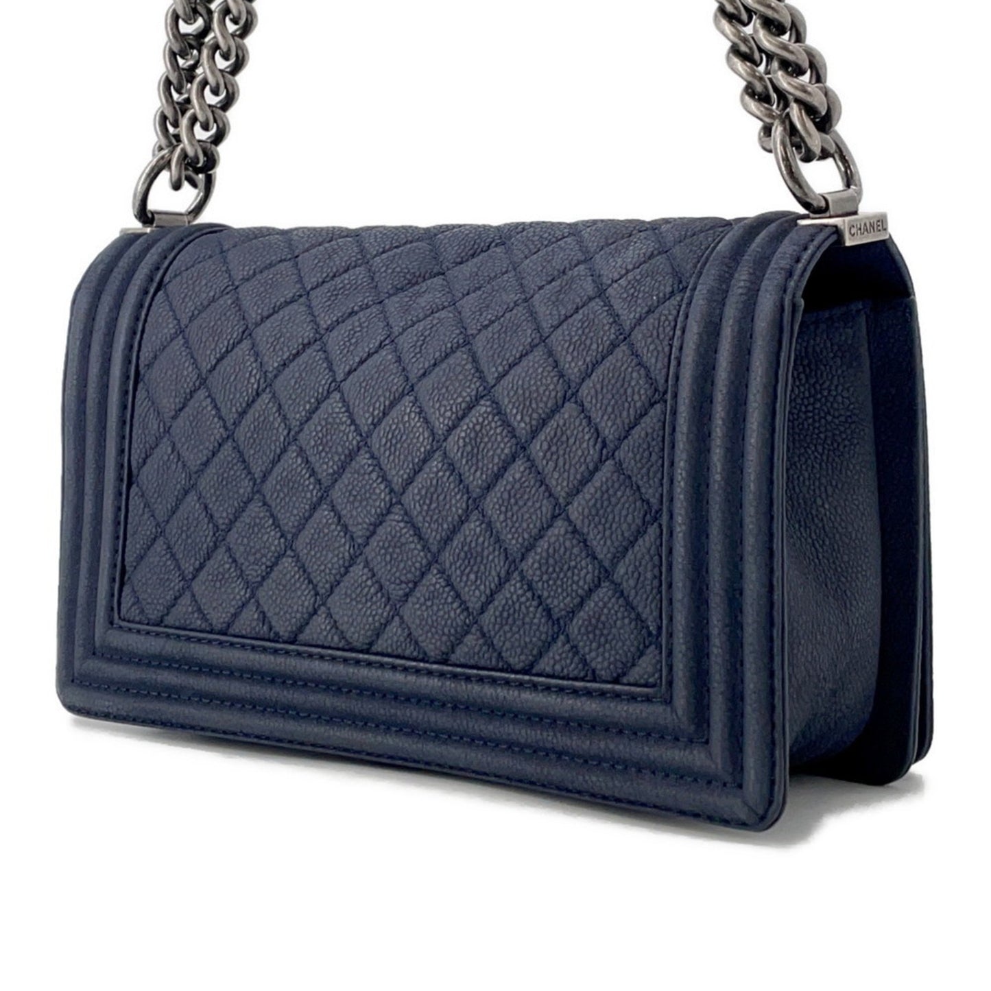 Chanel Calfskin Blue Shoulder Bags