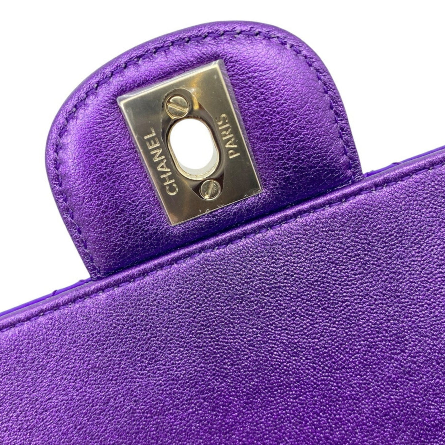 Chanel Patent Purple Shoulder Bags