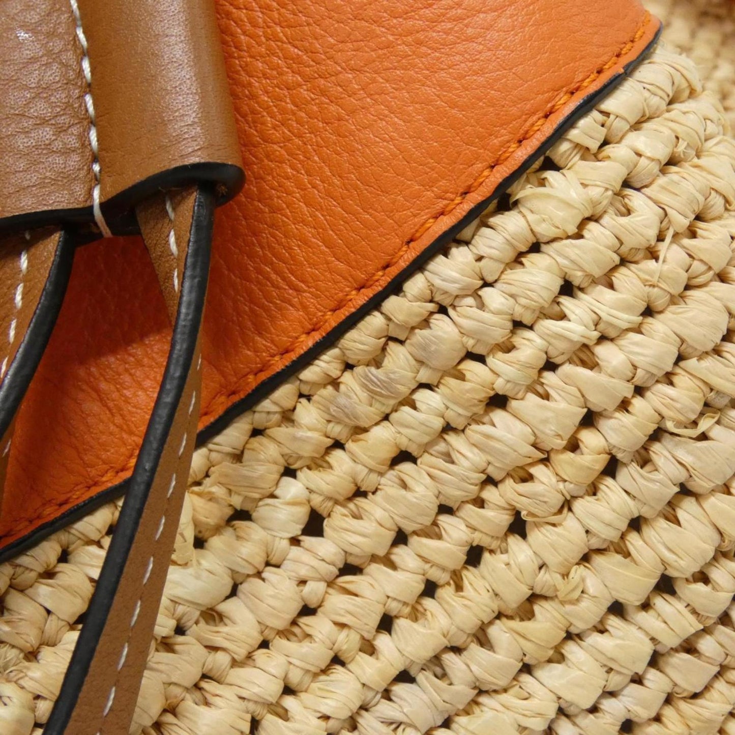 Loewe Woven Fabric Orange Shoulder Bags