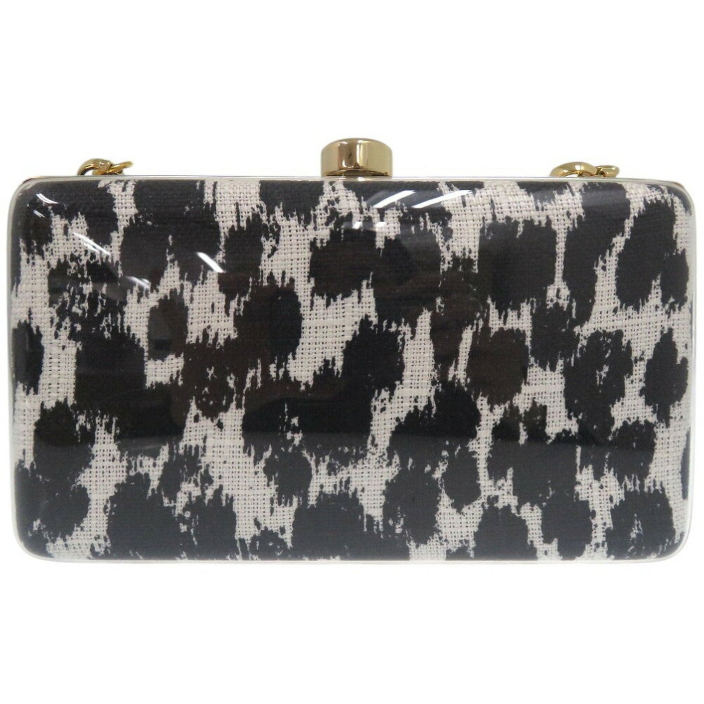 Stella Mccartney Glossy Material Black Clutch Bags
