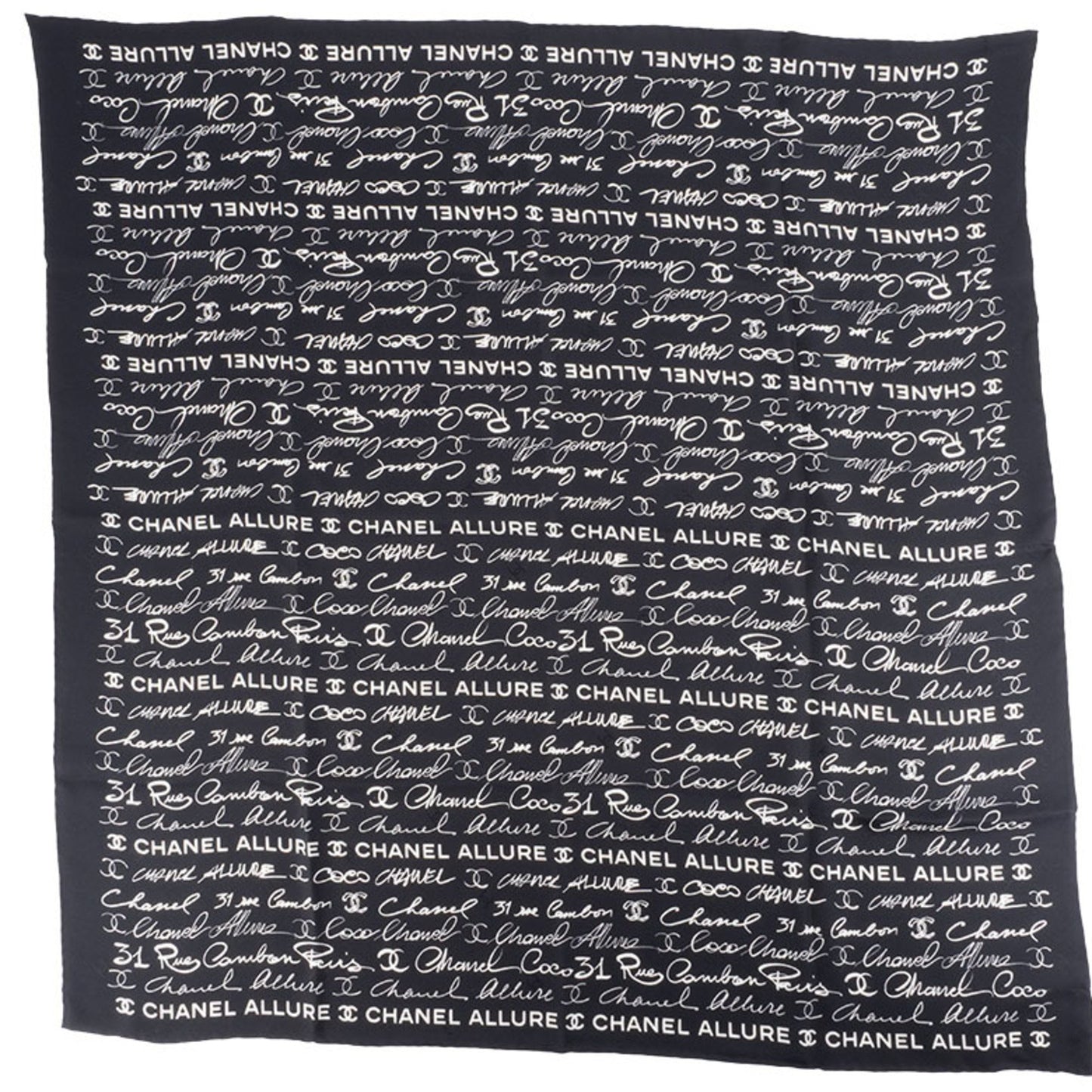 Chanel Silk Black Scarves