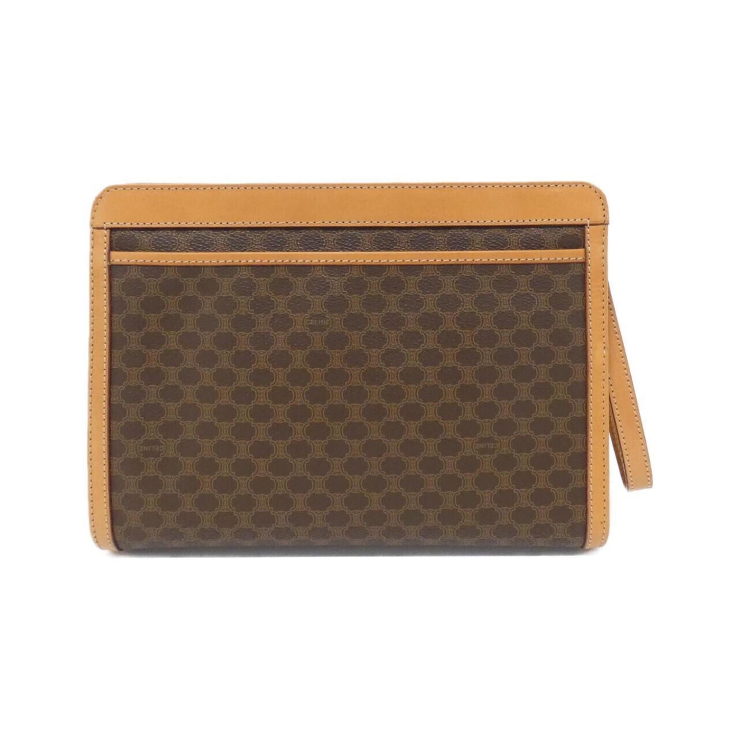 Celine Coated Canvas Brown Clutch Bags