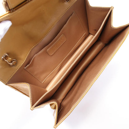 Chanel Patent Gold Shoulder Bags