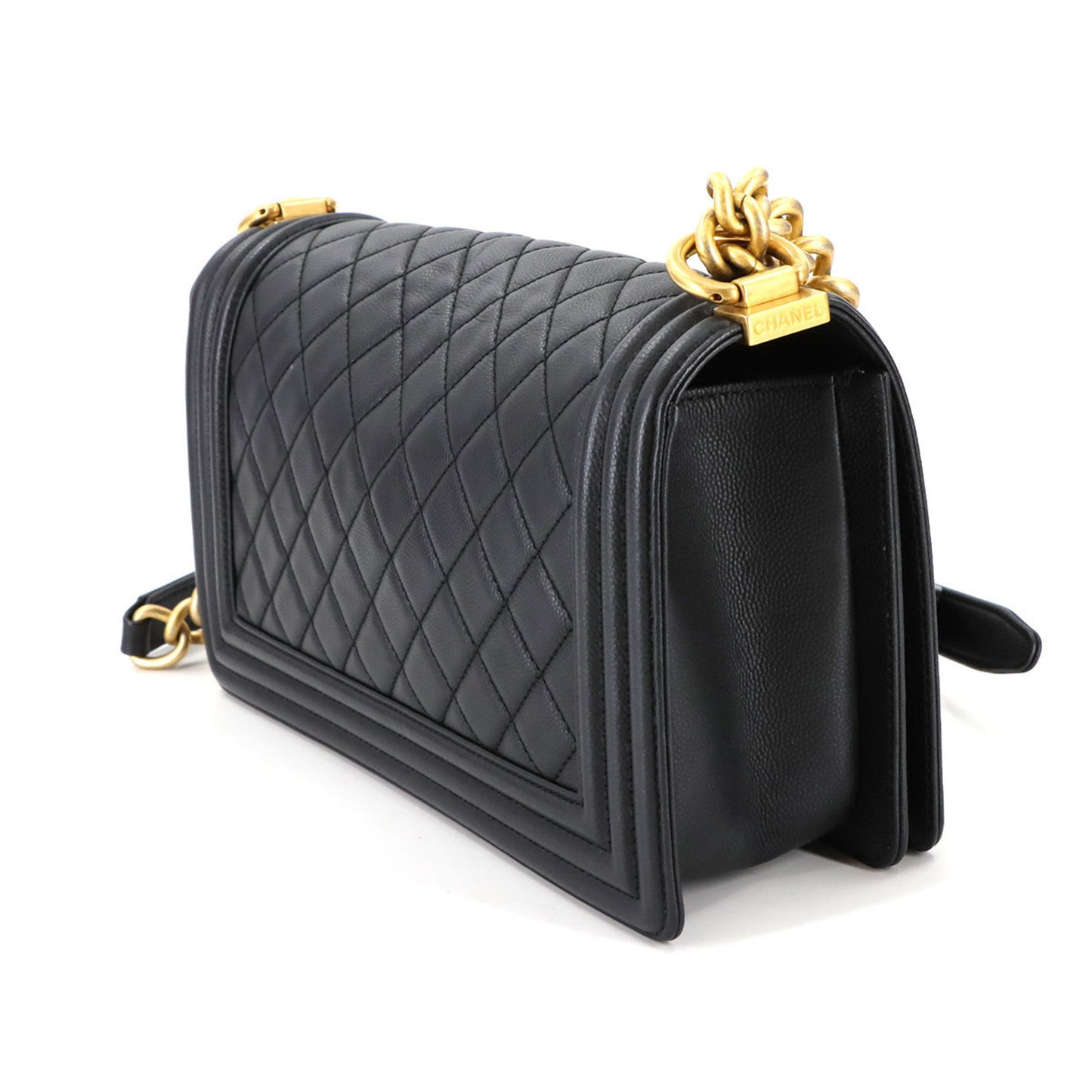 Chanel Calfskin Black Shoulder Bags