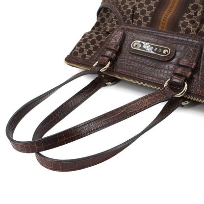 Celine Canvas Brown Handbags