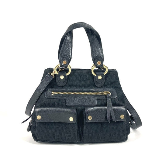 Bvlgari Canvas Black Handbags