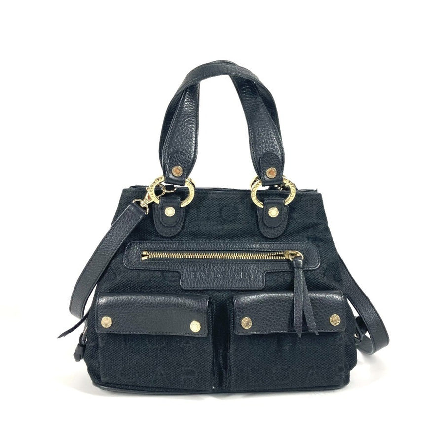 Bvlgari Canvas Black Handbags