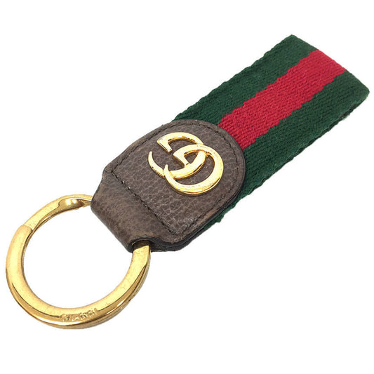 Gucci Canvas Green Key Rings