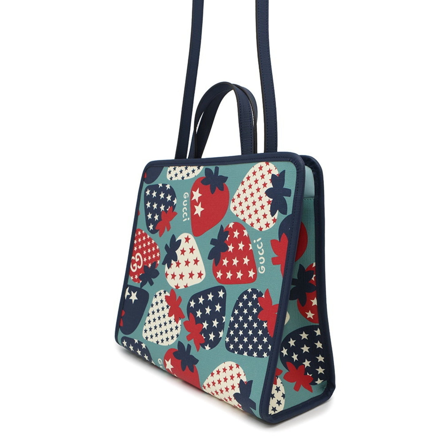 Gucci Pvc Blue Tote Bags