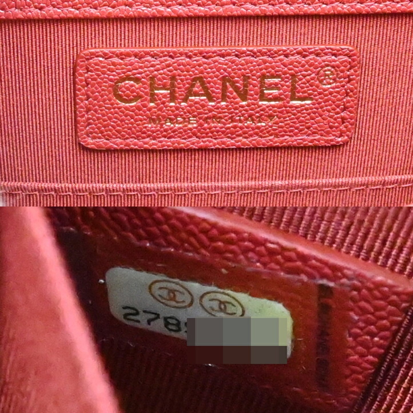 Chanel Calfskin Red Shoulder Bags