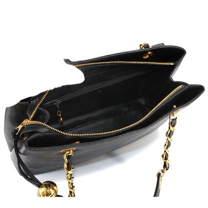 Chanel Calfskin Black Shoulder Bags