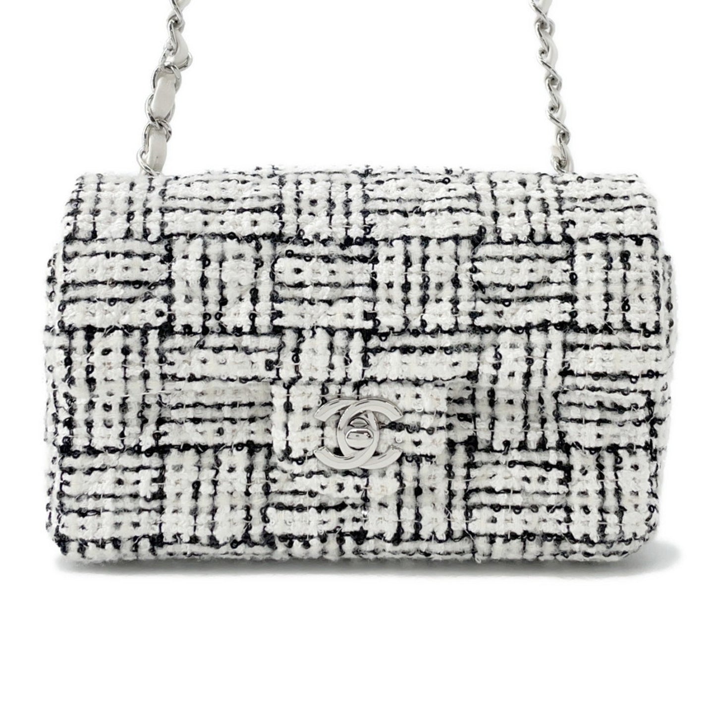Chanel Tweed Black Shoulder Bags
