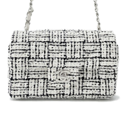 Chanel Tweed Black Shoulder Bags